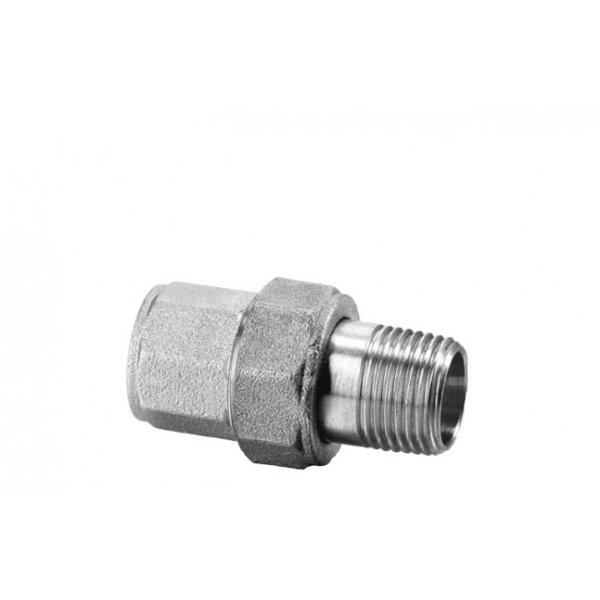 Złączka (śrubunek) prosta niklowana z oringiem (wersja długa) VALVEX Twist, 1/2'' (GZ x GW)
