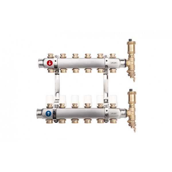 Rozdzielacz hydrauliczny VALVEX Base K3-10 stal nierdzewna, odgałęzień: 10 (3/4''), do CO