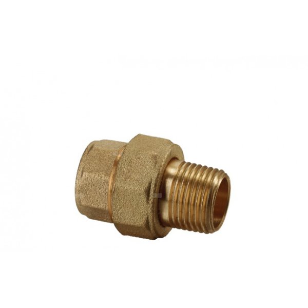 Złączka (śrubunek) prosta śrutowana z oringiem (wersja krótka) VALVEX Twist, 1 1/4'' (GZ x GW)