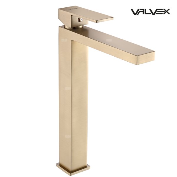 Bateria umywalkowa stojąca wysoka ARS BRUSHED GOLD