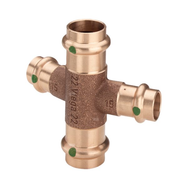 Czwórnik VIEGA 2247 brąz, 18 mm x 15 mm x 18 mm x 15 mm, mz x mz x mz x mz