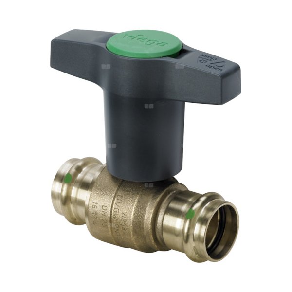 Zawór kulowy VIEGA 2275 brąz, PN16 15 mm zz x zz, uchwyt: motylek
