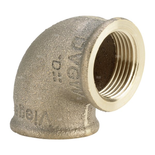 Łuk 90' VIEGA 3090 jednoczęściowy, brąz / brąz, 1 1/2'' (gw x gw)