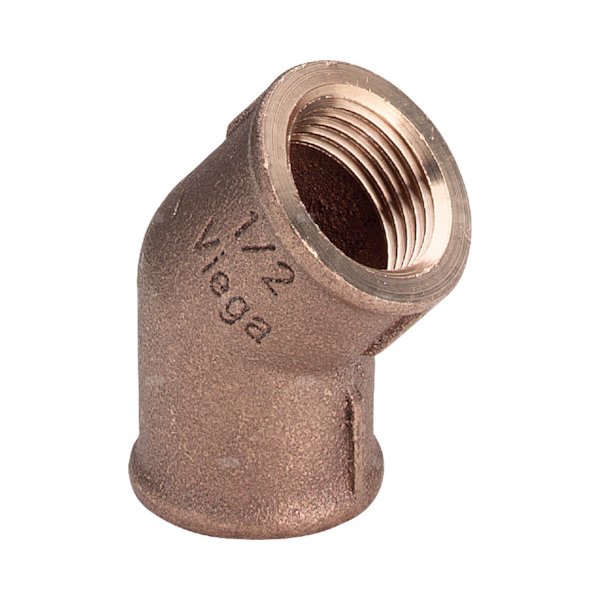 Łuk 45' VIEGA 3120 jednoczęściowy, brąz / brąz, 1'' (gw x gw)