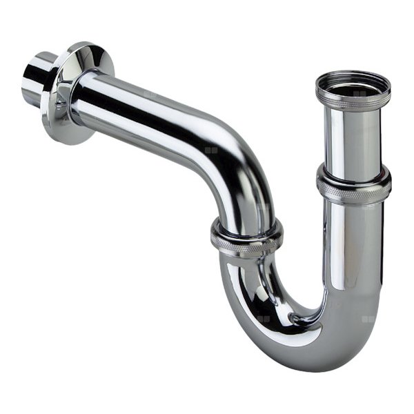 Syfon rurowy mosiądz chrom., nr wzoru 5611 G: 1¼ DN: 32 L1: 75 L2: 170 H1: 140–190 H2: 110