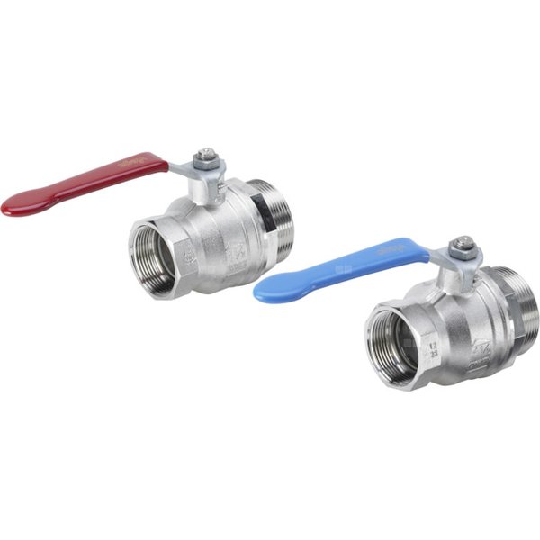 Zawór kulowy VIEGA 10412 mosiądz niklowany 1 1/2'' x 2'' GW x GZ, uchwyt: dźwignia