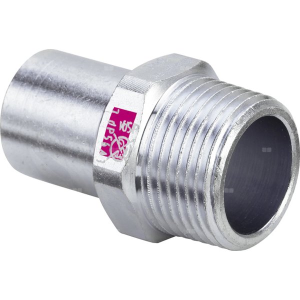 Element wsuwany Prestabo VIEGA 11111 jednoczęściowy, stal (ocynk galwaniczny/elektrolityczny) / stal (ocynk galwaniczny/elektrolityczny), 15 mm, 1/2'' (kw x gz), 51 mm