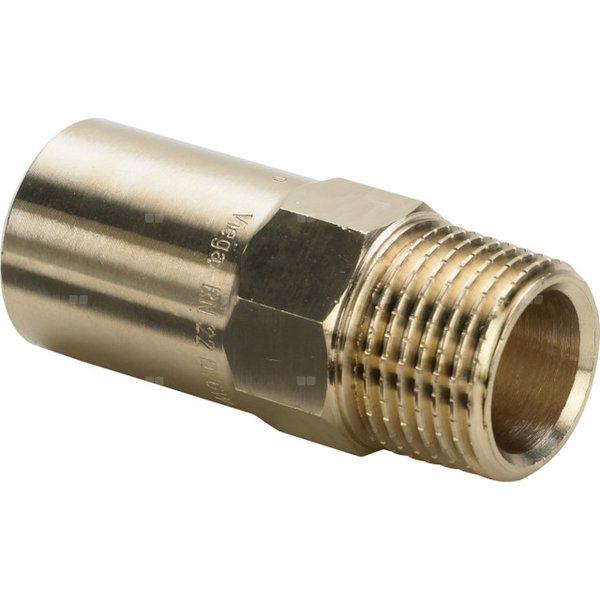 Element wsuwany Sanpress VIEGA 22111 jednoczęściowy, brąz / brąz, 22 mm, 1/2'' (kw x gz), 53 mm