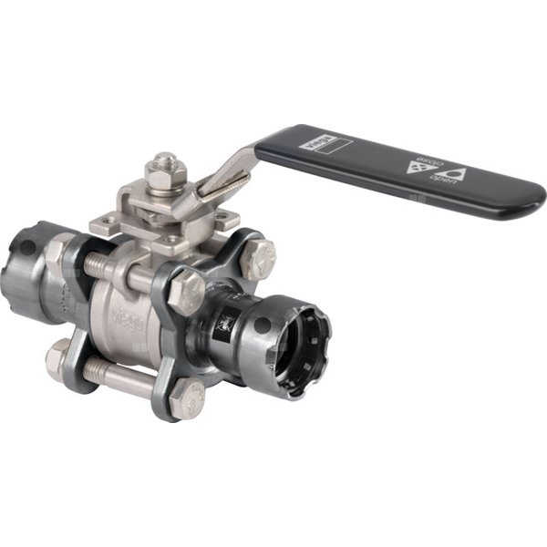 Zawór kulowy VIEGA 42758 stal nierdzewna, PN16 1 1/2'' zz x zz, uchwyt: dźwignia