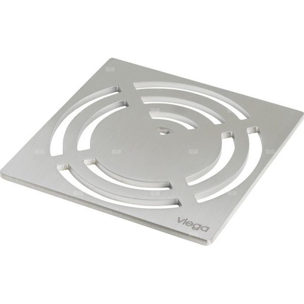 Kratka VIEGA 49293 kwadratowa stalowa 143x143mm do wpustu