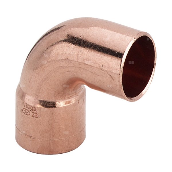 Kolano 90' VIEGA 95092 jednoczęściowy, miedź / miedź, 10 mm (lw x gz)