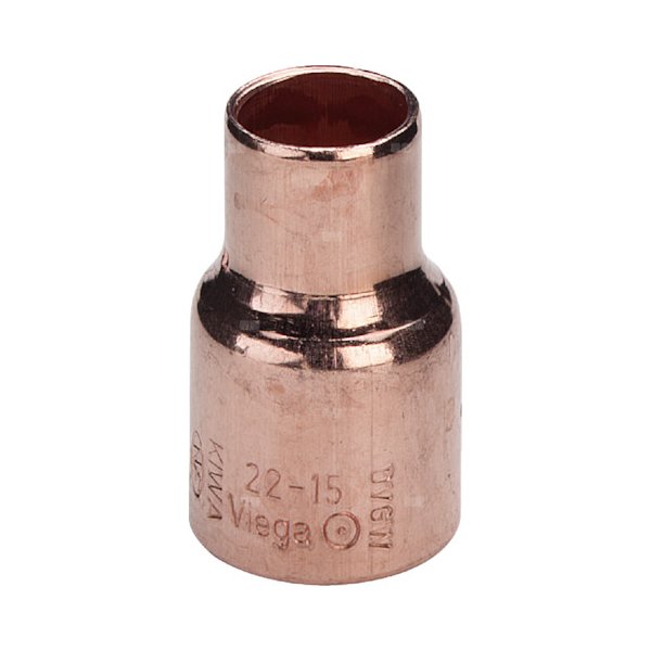 Mufa VIEGA 95240 redukcja jednoczęściowy, miedź (stan surowy) / miedź (stan surowy), 64 mm x 54 mm (lw x gw)