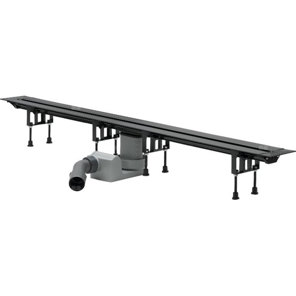 Odpływ prysznicowy prostokątny VIEGA 496510, 1300 x 110 x 95 mm, dł: 1200 mm, szer: 20 mm, z syfonem
