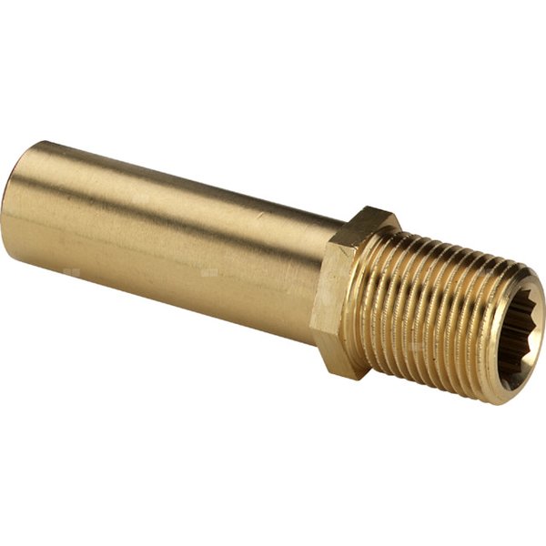 Nypel VIEGA 801921 jednoczęściowy, mosiądz / mosiądz, 1/2'' (gz x element wsuwany), 90 mm