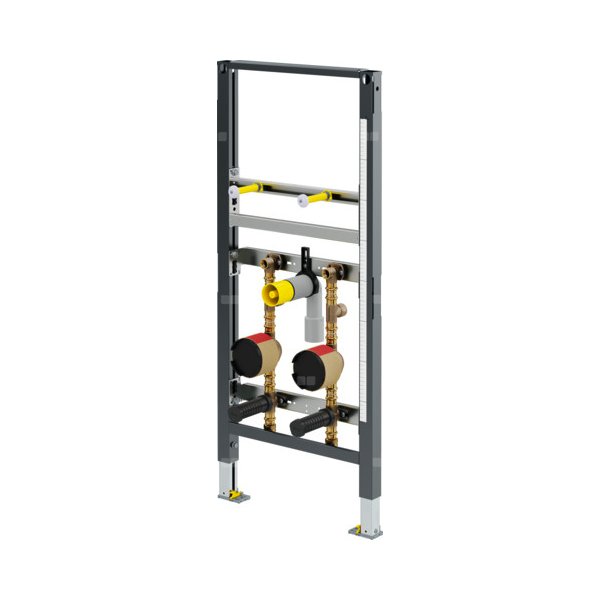 Stelaż podtynkowy do umywalki VIEGA 853731, 1120 x 500 x 130 mm, bateria: stojąca, regulacja wysokośći