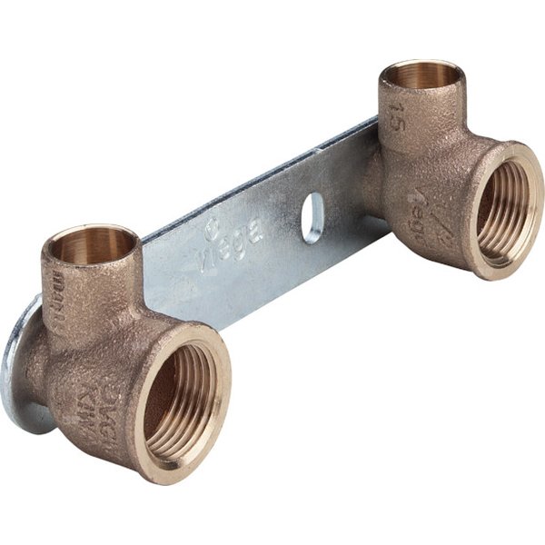 Uchwyt montażowy ścienny VIEGA 944762, rozstaw 100 mm, GW x lut wewnętrzny, 1/2'' x 15mm