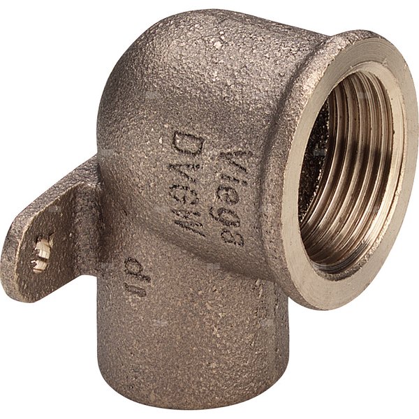 Kolano ze złączką naścienną 90' VIEGA 94472G jednoczęściowy, brąz / brąz, 1/2'' x 16 mm (gw x gw)