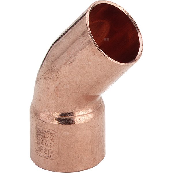 Łuk 45' VIEGA 95040 jednoczęściowy, miedź / miedź, 14 mm (lw x gz)