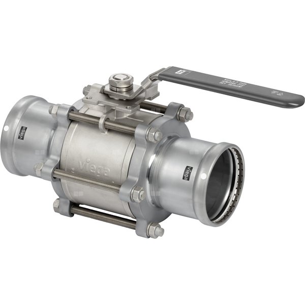 Zawór kulowy VIEGA 42758XL, PN16 DN 65 zw x zw, uchwyt: dźwignia