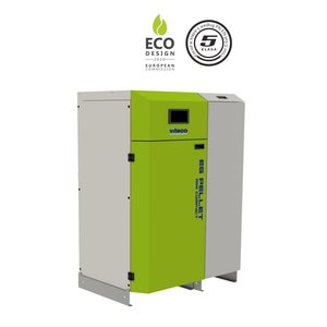 EG-PELLET MINI 24 (kocioł na pellet o mocy 24 kW, z palnikiem samoczyszczącym Peletix, z zasobnikiem pelletu o pojemności 188 litrów, wyposażenie COMPACT, VITECO)