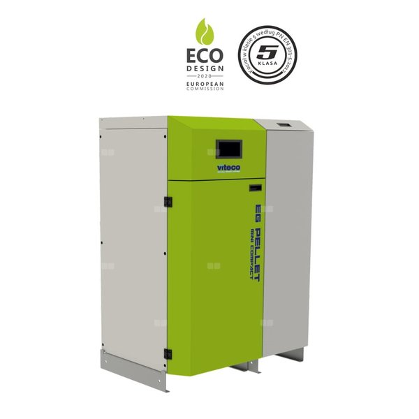 Kocioł na pellet VITECO HEAT EG PELLET MINI COMPACT B GL 24 kW z zasobnikiem o pojemności 188 l