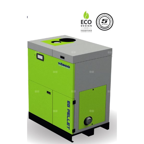 Kocioł na pellet VITECO HEAT EG PELLET L 40 kW z przyłączem c.o. z zasobnikiem o pojemności 196 l