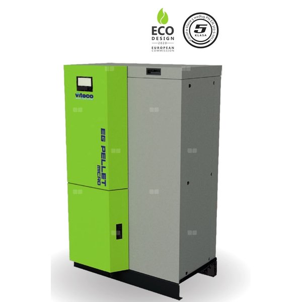 Kocioł na pellet VITECO HEAT EG PELLET MICRO 10 kW z przyłączem c.o. z zasobnikiem o pojemności 80 l
