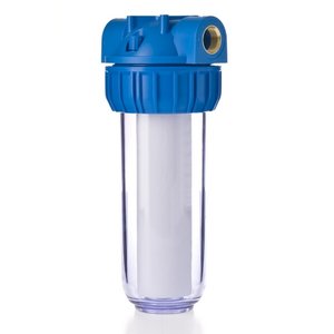 Kompletny zestaw filtracji wstępnej (korpus filtra 10" narurowy z przyłączami ¾" + wkład filtracyjny z włókniny polipropylenowej 10", 20 mikronów + klucz do korpusu filtra + płytka montażowa do korpusu filtra)