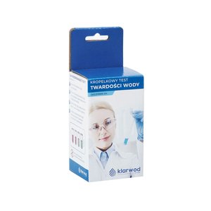 Zestaw do mierzenia twardości wody (płyn do mierzenia twardości wody + naczynie szklane menzurka + strzykawka 5 ml)