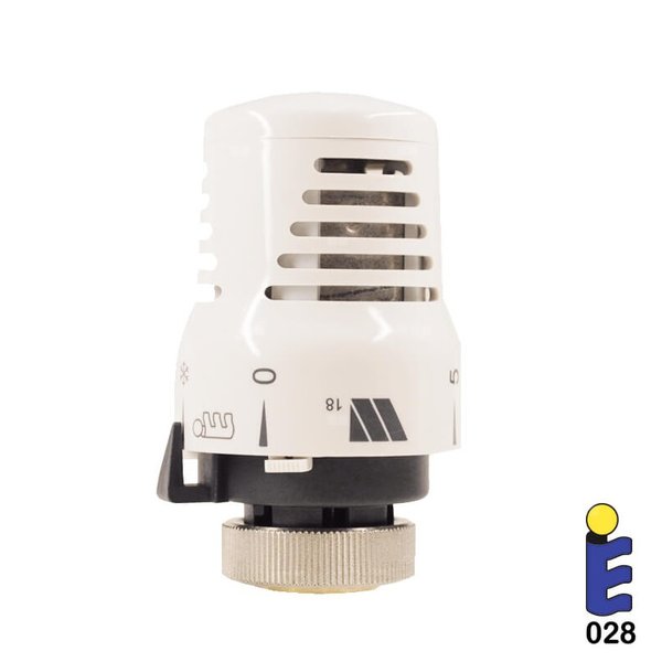 Głowica termostyczna M 30 x 1,5 , biała, regulacja 0-28C, TELL, Klasa A TESTA TERMOSTATICA 148A SP3