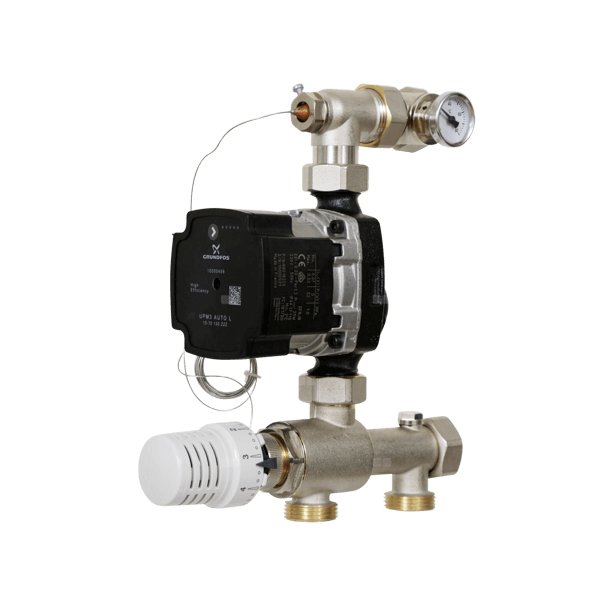 Grupa pompowo-mieszająca do systemów płaszczyznowych ISOMIX F GRUNDFOS ISOMIXF UPM3A15-70-130, Manifold co