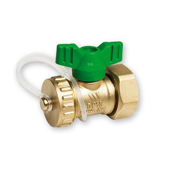 Zawór kulowy, spustowy do instalacji wody pitnej PN10 do 160˚C KFE-HAHN 3/4''AG/FL DVGW (10008142) 3/4''AG x 3/4''FL L=44MM