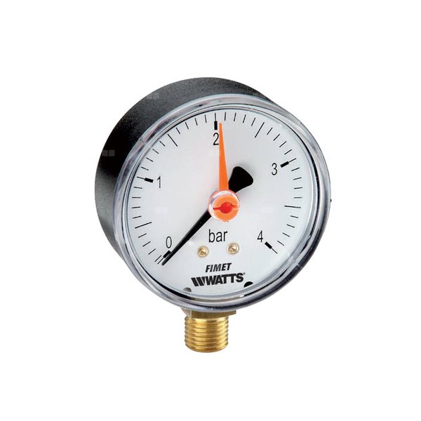 Manometr radialny, obudowa z tworzywa sztucznego M1-ABS 50 0-10 G1/4B /R+C+QK+LF