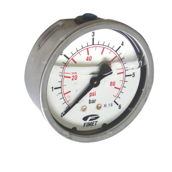 Manometr glicerynowy, axialny, obudowa ze stali nierdzewnej MG3A-INOX 100 0-10 G1/2B /D+LF