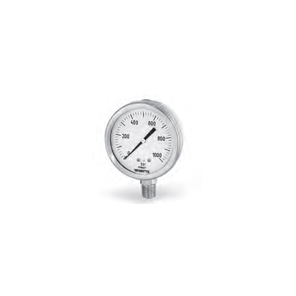 Manometr radialny glicerynowy, stal nierdzewna. MXG1-100 0-25 G1/2B /LF