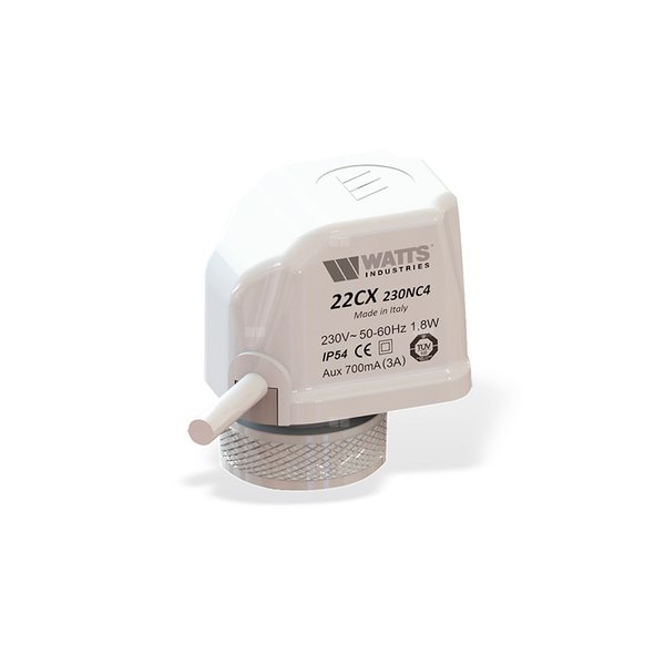 Napęd elektrotermiczny 230V, NC, 4 żyłowy przewód ATTUATORE 22CX 230V NC 4 IP54