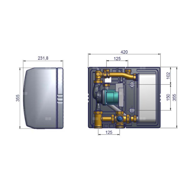 Wymiennikowy modułowy podgrzewacz cwu, 35 l/min FRIWA8024 YP25/7,5-RKA