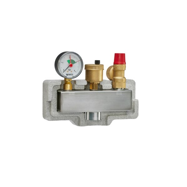 Kompaktowa grupa bezpieczeństwa, mosiądz, z izolacją 1'', 200KW, SV 1'' (zastępuje 0270137) KSG30/INT/25M-ISO GRUPPO MULT.
