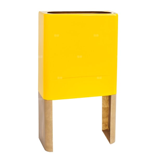 Postument z laminatu do skrzynki gazowej z laminatu PSG o podstawie 600x250mm, H=1000mm - żółty