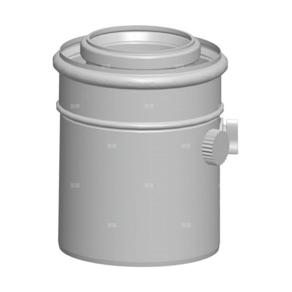 Adapter przyłączeniowy DN80/125, kolor biały, wsuwany,długość 152 mm, do podłączenia kotła kondensacyjnego lub przewodu powietrzno-spalinowego