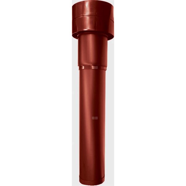 PRZEJŚCIE DACHOWE IZOLOWANE DN125 L 1159MM CZERWONE