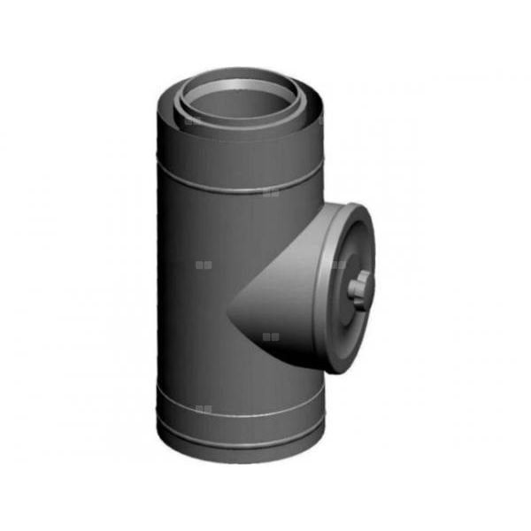 Element rewizyjny dla rury pow.-spalinowej na elewacji DN110/160 stal szlachetna / polypropylen długość 250 mm