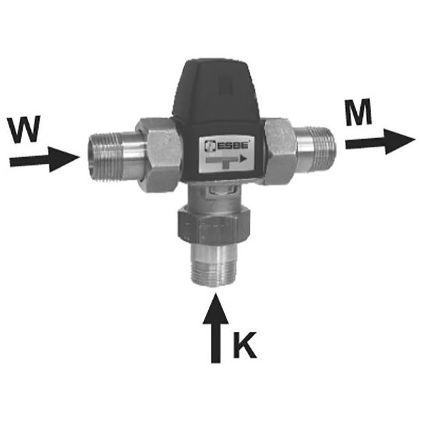 TERMOSTATYCZNY ZAWÓR MIESZAJĄCY DO C.W.U. 3/4