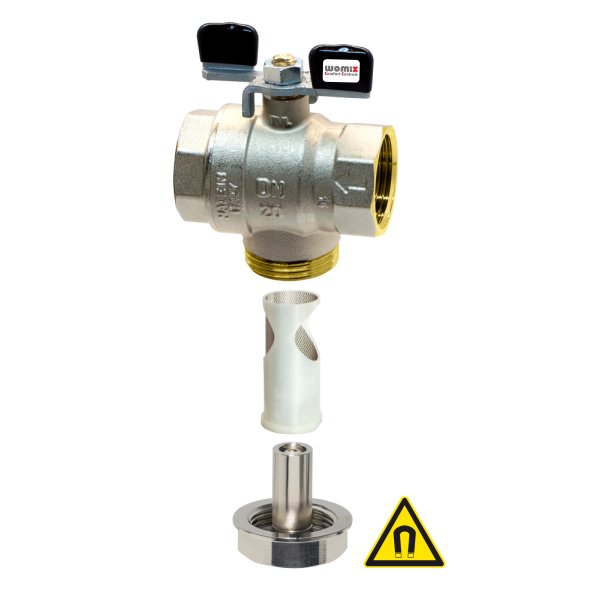 Zawór kulowy z wbudowanym filtrem Easyflux 1 ¼”, z wkładem magnetycznym
